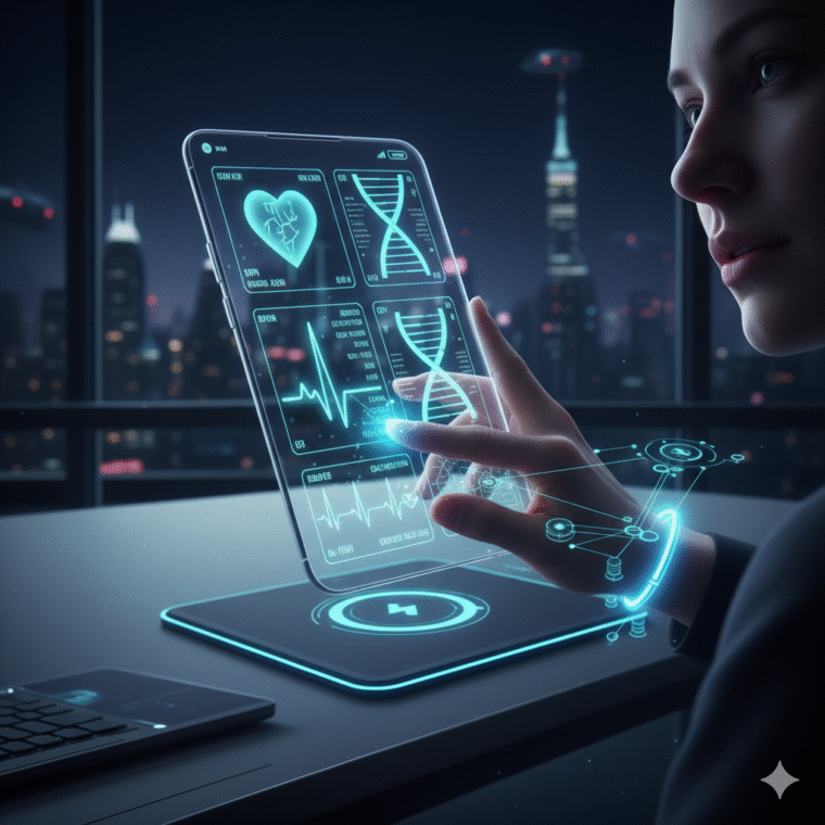 Smartphone with health monitoring interface