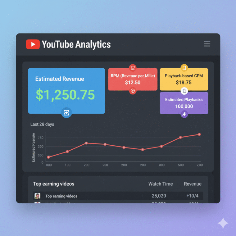 Creator dashboard example